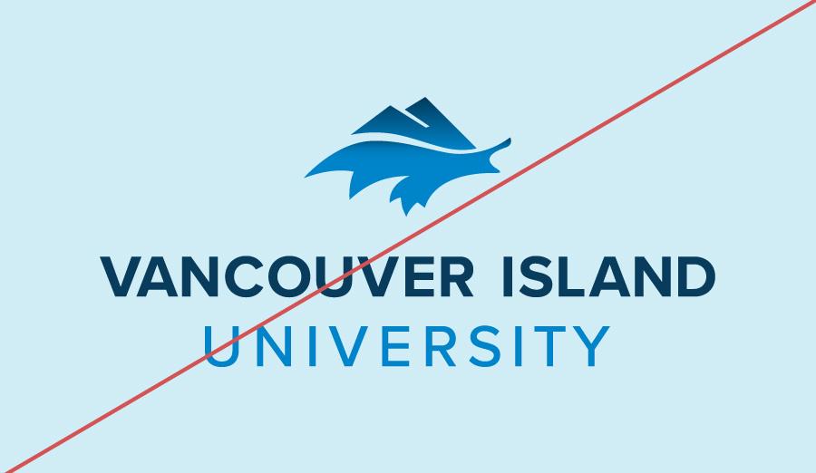 Logo example showing full colour logo over blue with colours changed. 