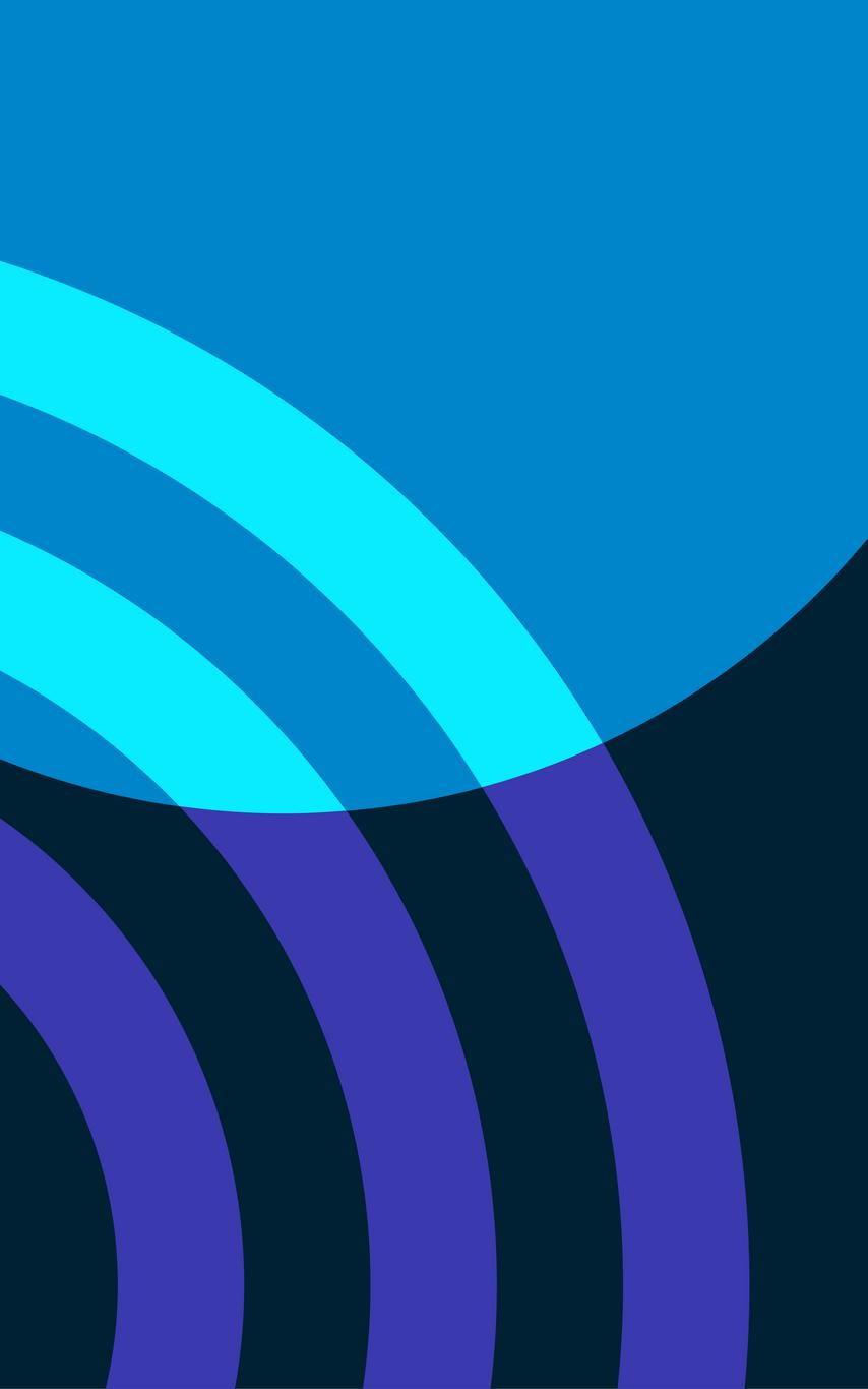 Blue and purple circle and ripple pattern over dark blue